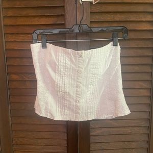 Cotton button down tube top